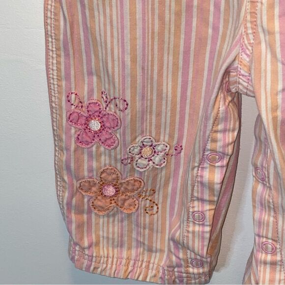 Y2K Carters Pastel Pinstripe Overalls - Picture 2 of 6